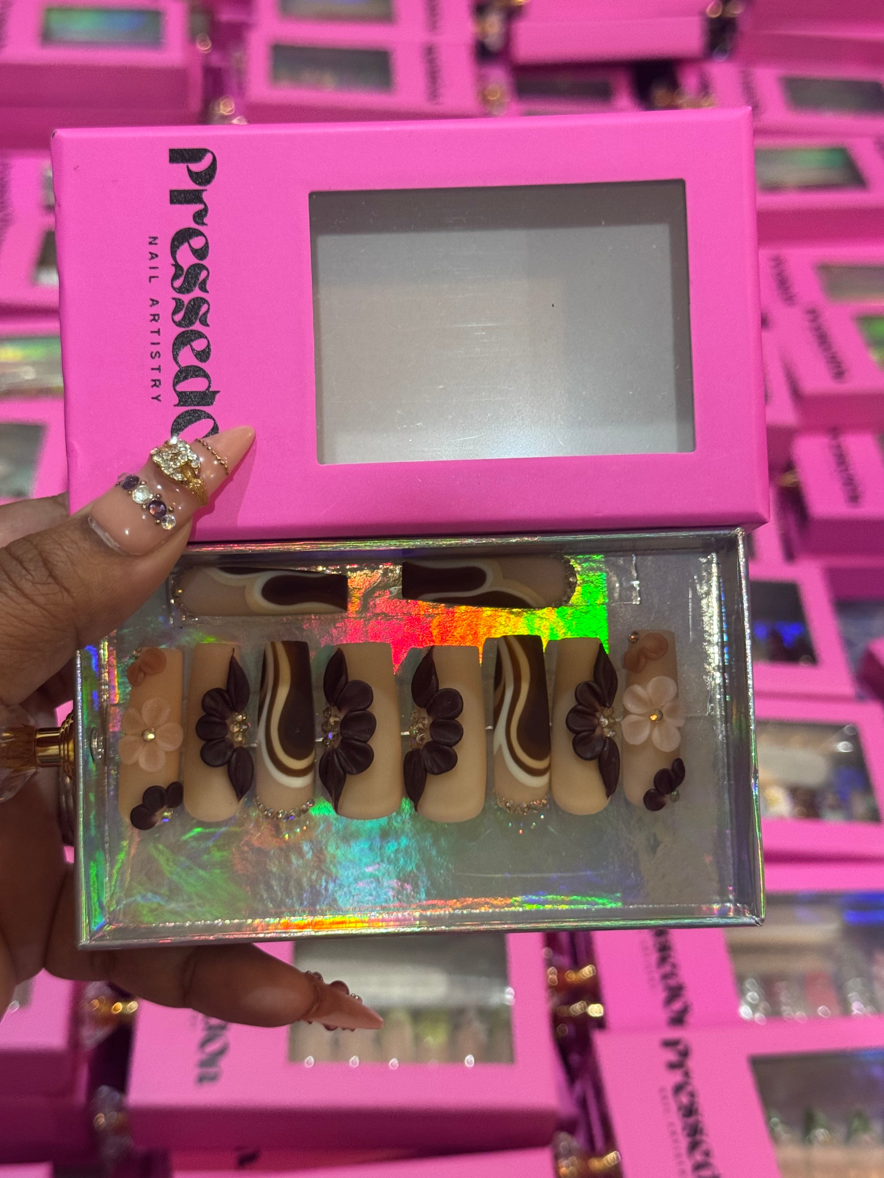 Sweet Mocha(Medium) Press-On Nails