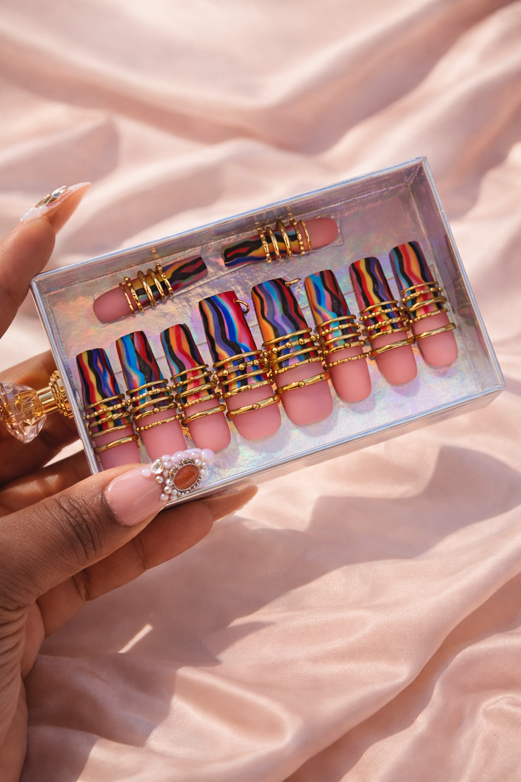 90s Elegance (Long) Press-On Nails