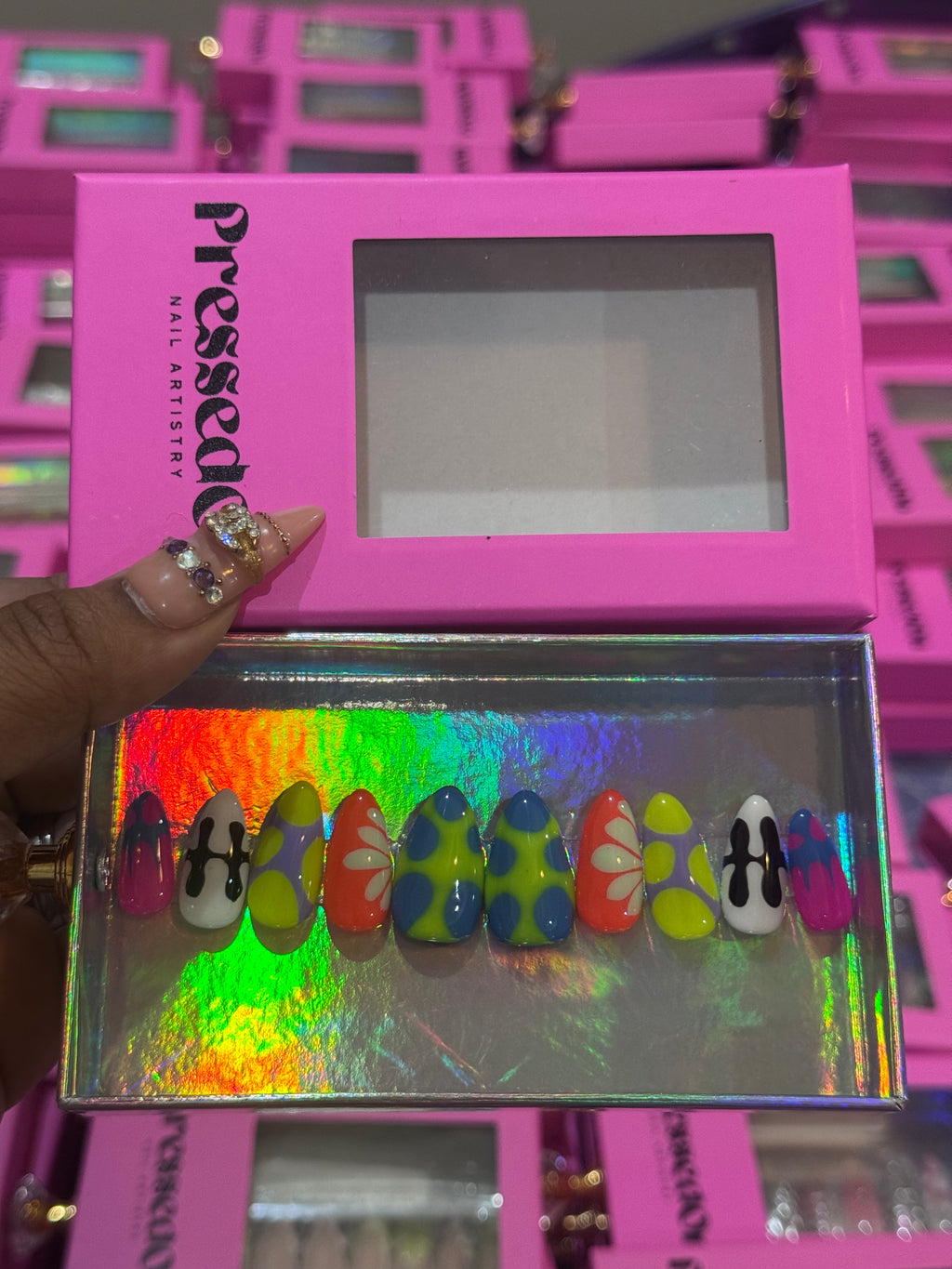 Neon Playground(Short) Press-On Nails