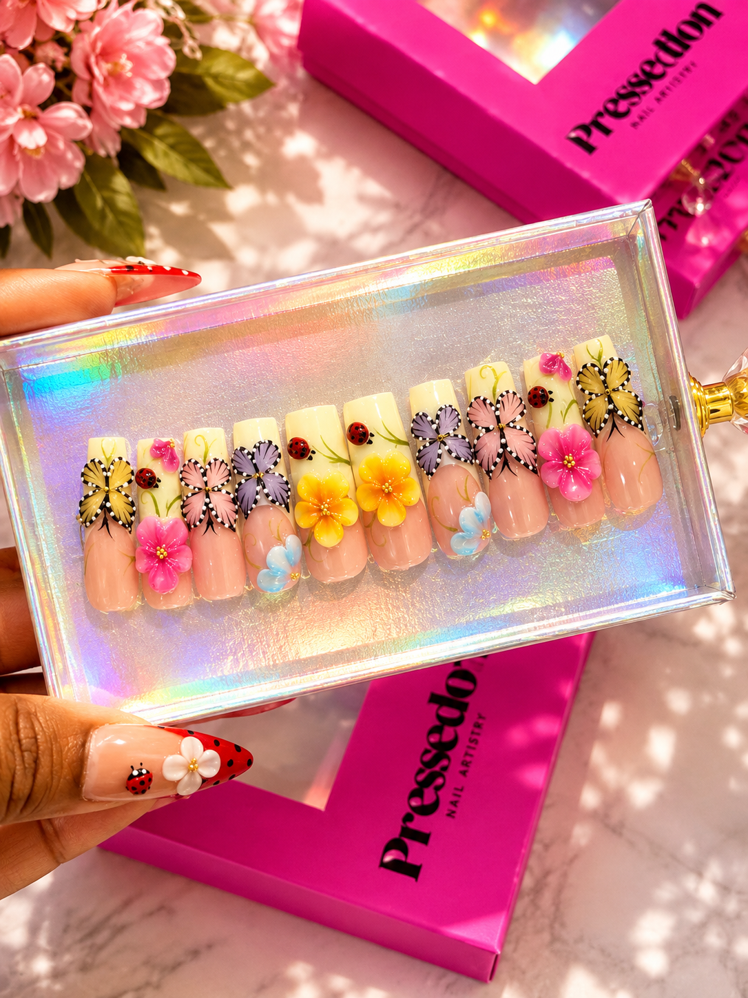 Butterfly Kisses (Medium Length) Press-On Nails
