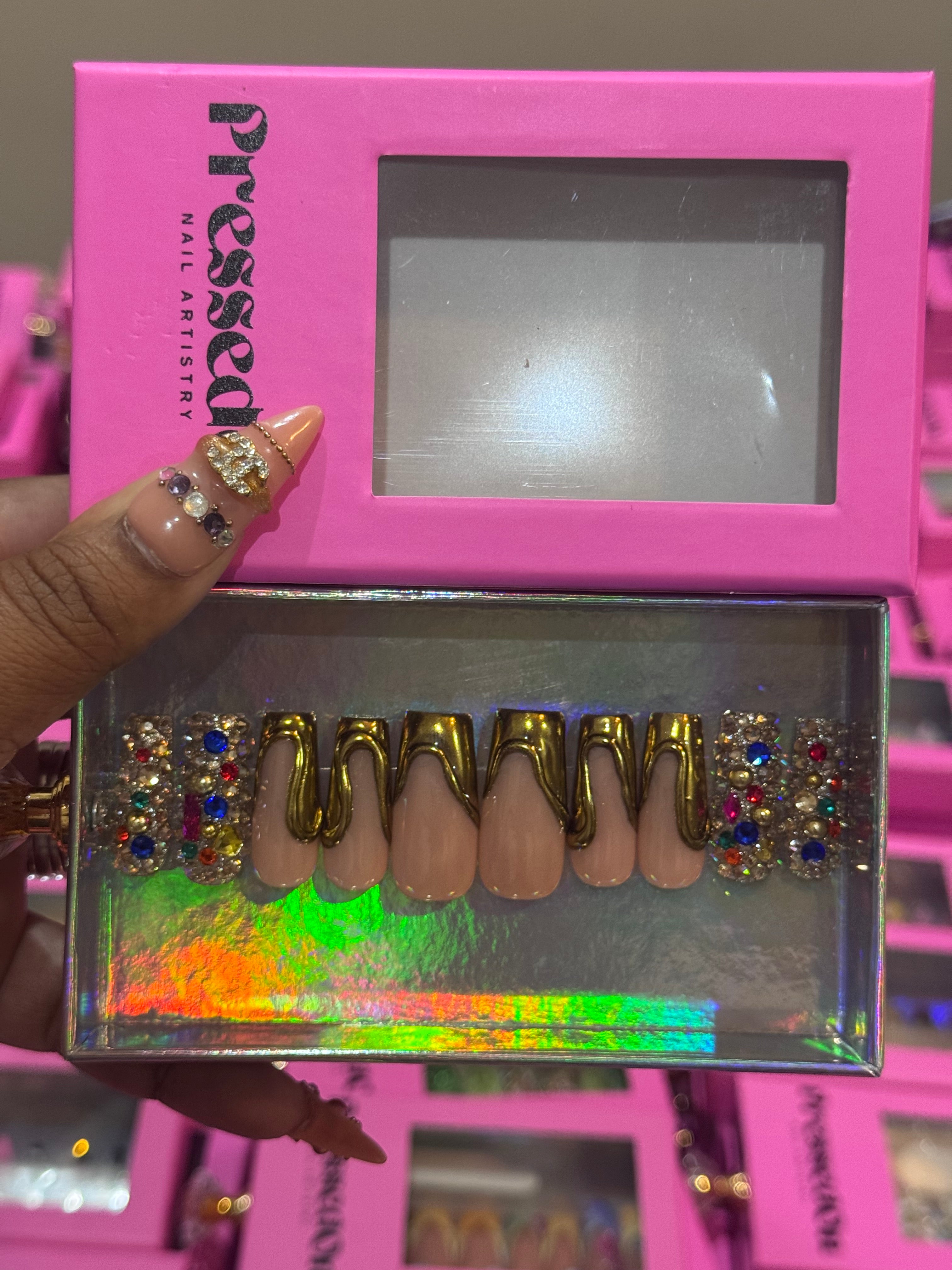 Liquid Gold (Medium) Press-On Nails