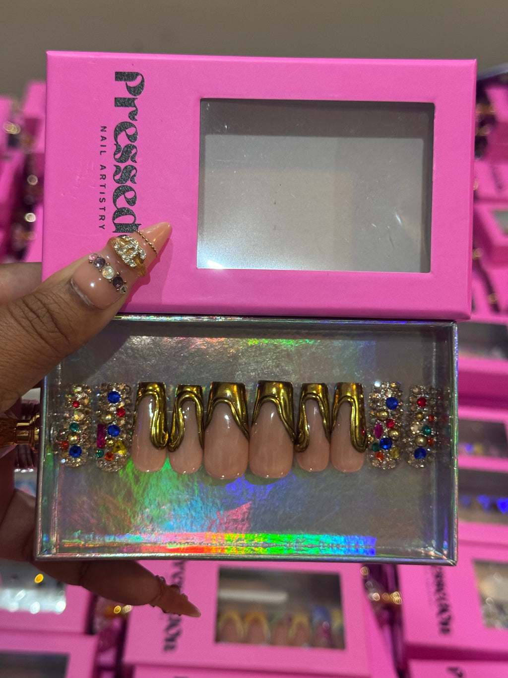 Liquid Gold (Medium) Press-On Nails