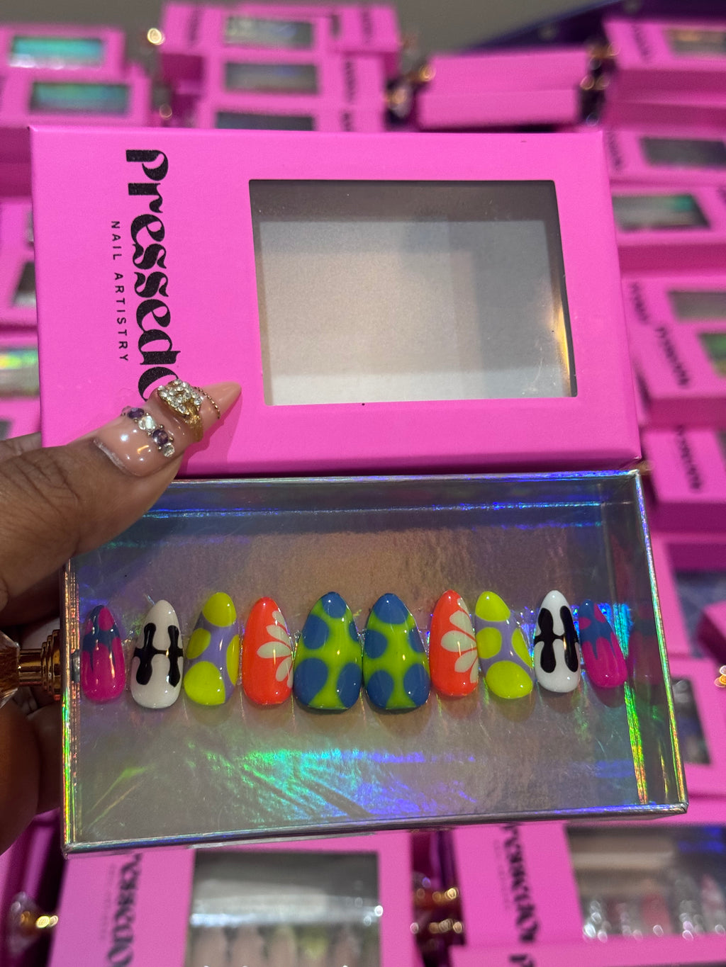 Neon Playground(Short) Press-On Nails