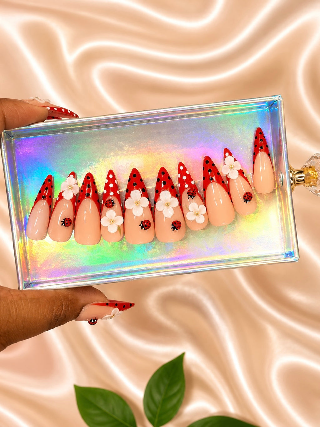 Ladybug Love (Medium Length) Press-On Nails