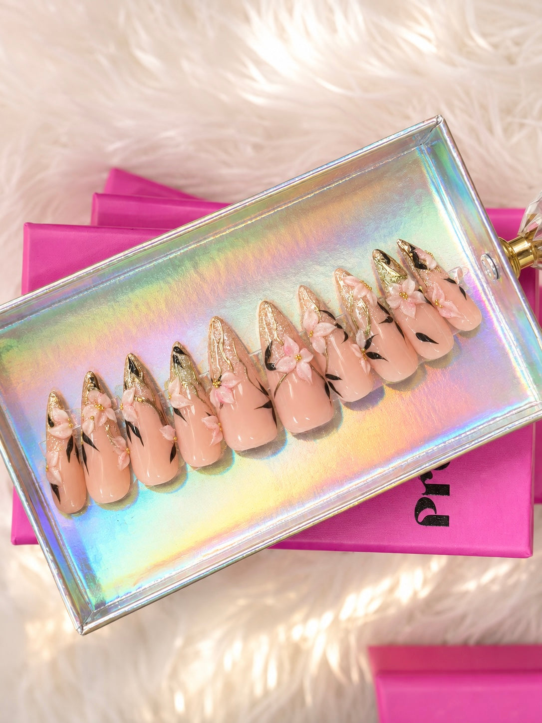 Blushing Botanicals (Medium Length) Press-On Nails