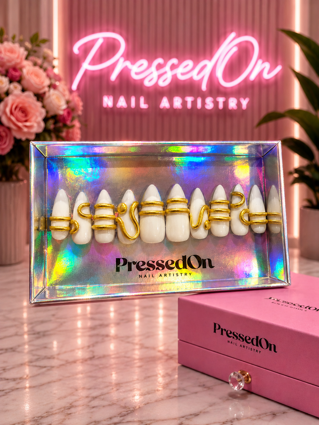 Molten Gold (Short) Press-On Nails