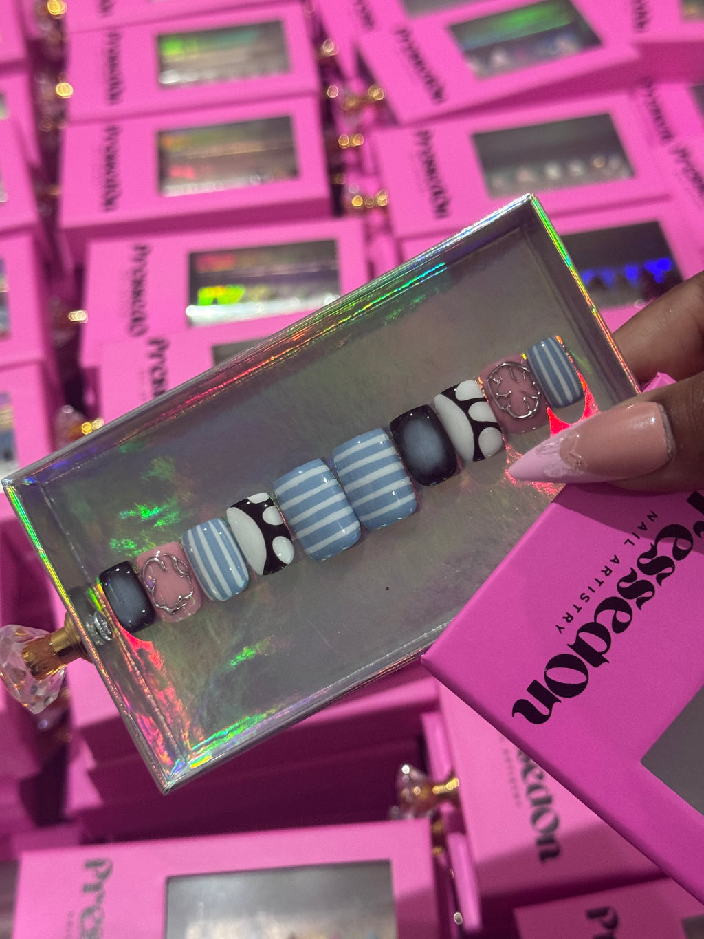 Blue Crush (Short) Press-On Nails