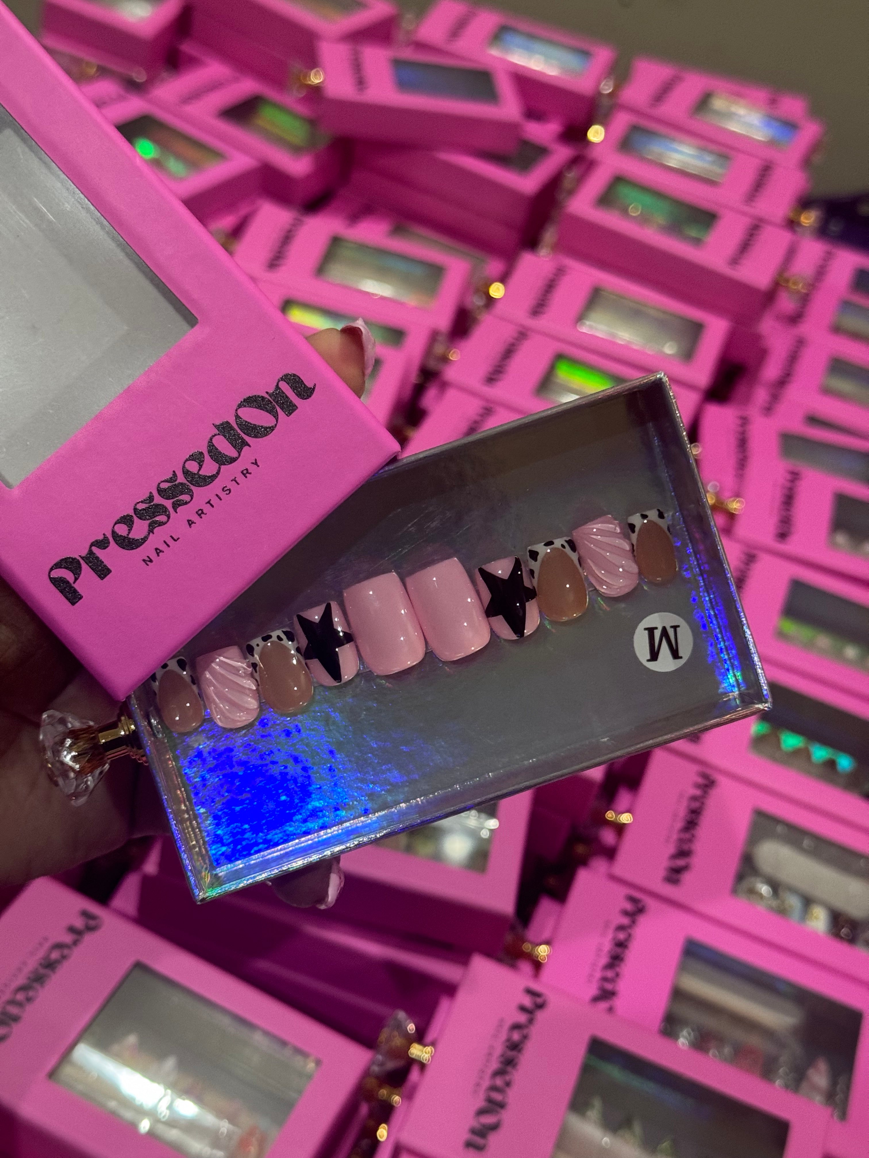 Pink Rodeo Star (Short) Press-On Nails