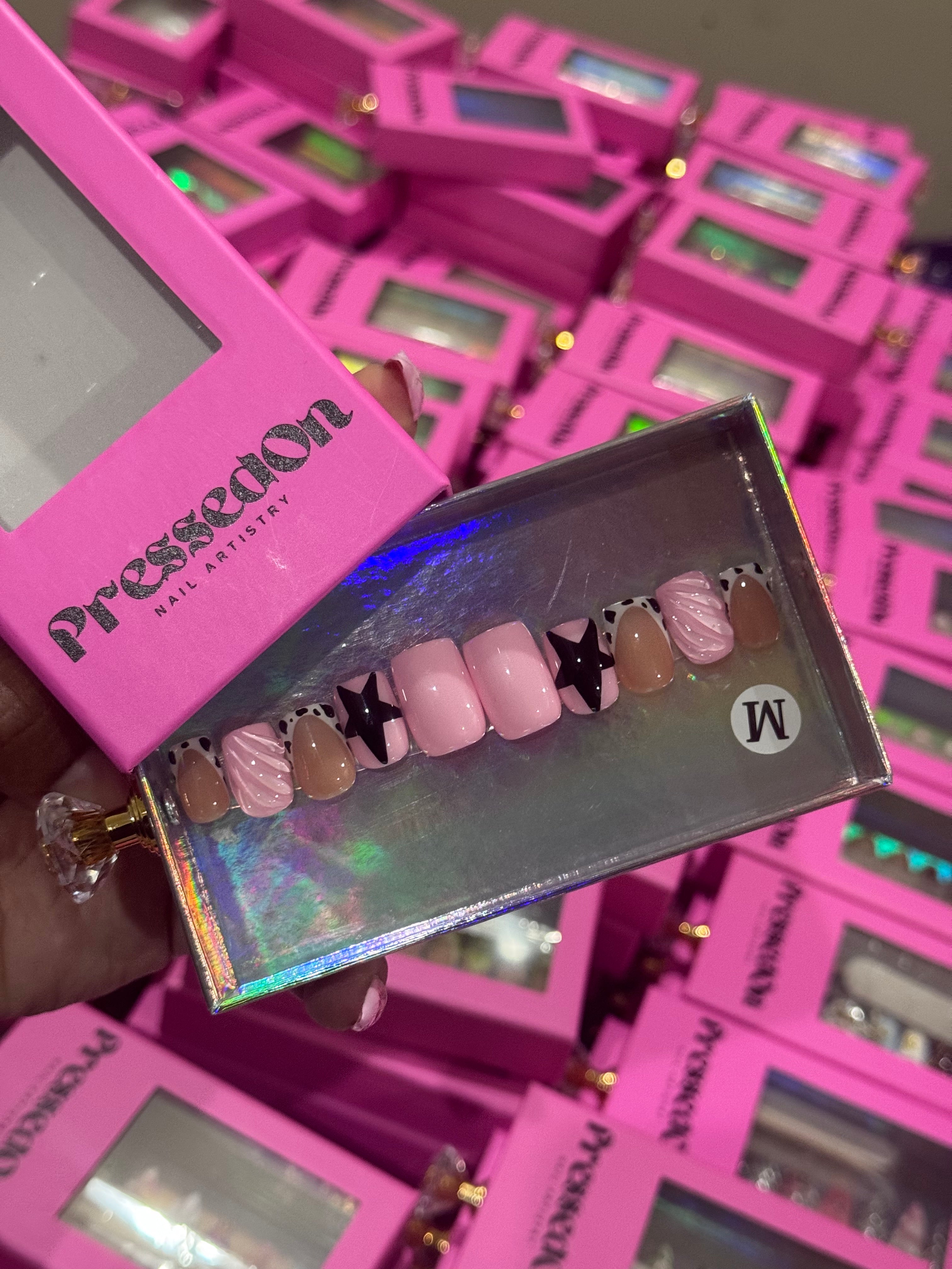 Pink Rodeo Star (Short) Press-On Nails