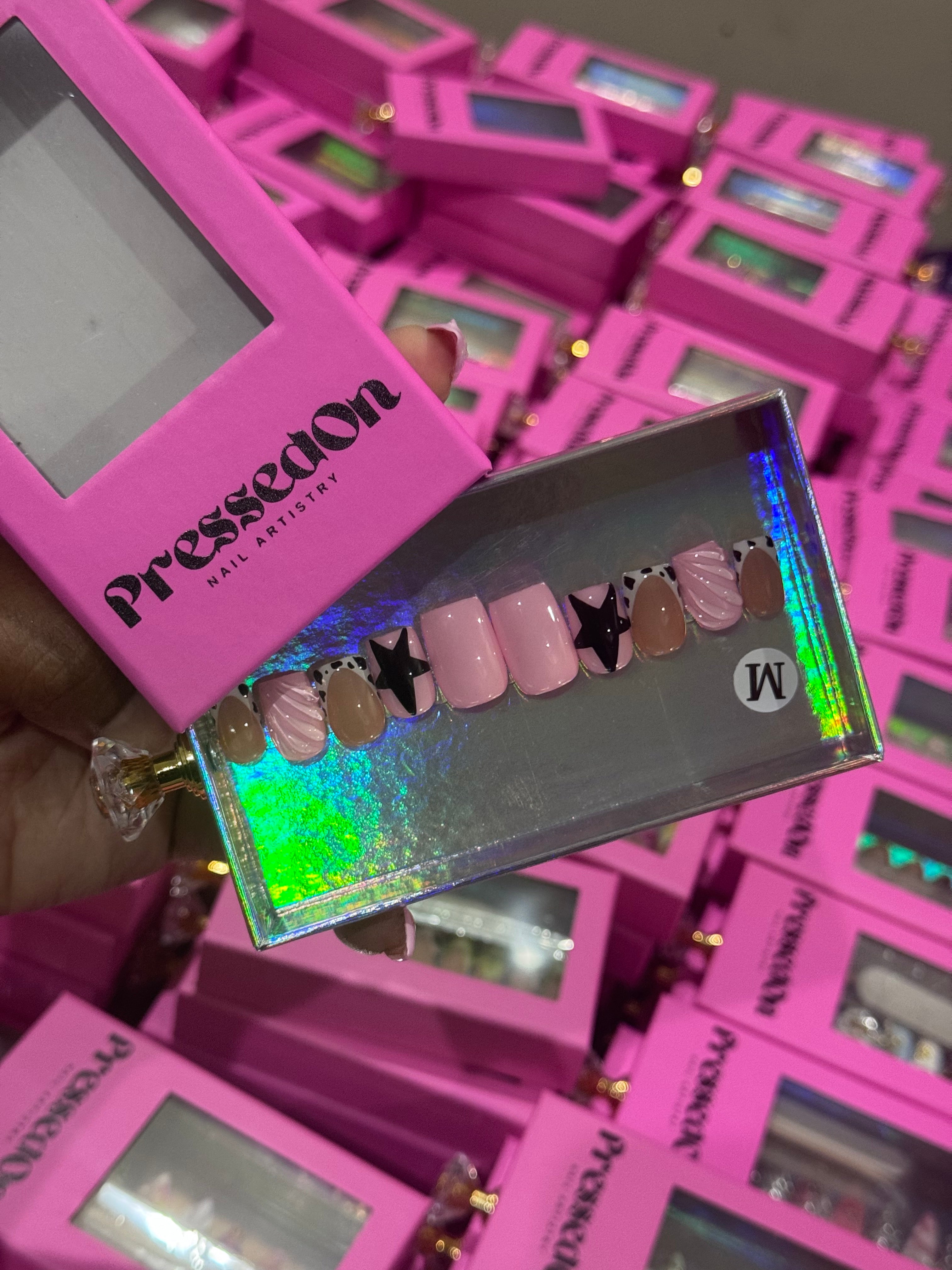 Pink Rodeo Star (Short) Press-On Nails