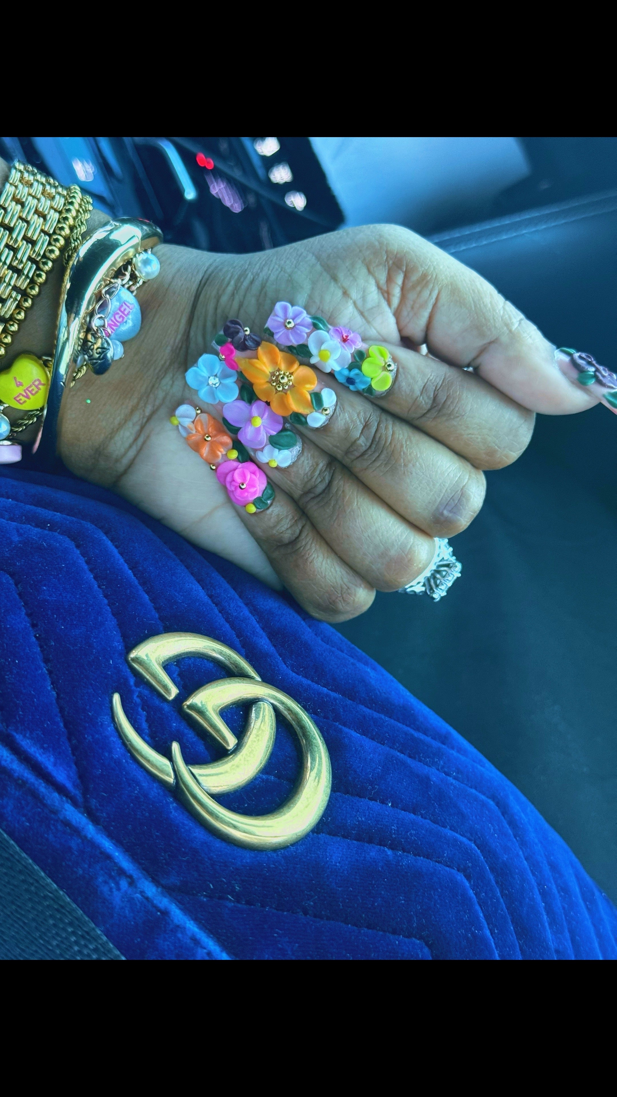 Wildflower Drip (Long) Press-On Nails