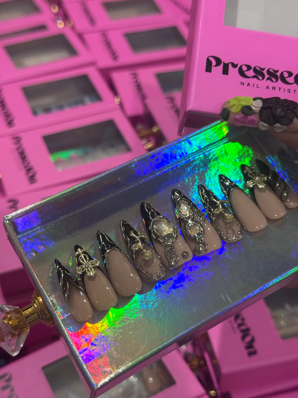 Noir Dynasty (Medium) Press-On Nails