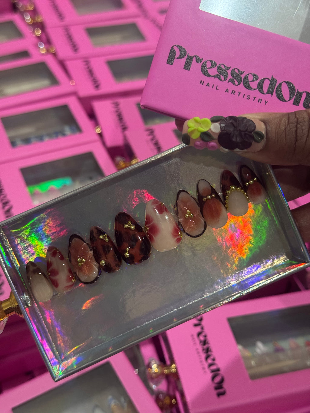 Cocoa Pebbles (short) Press-On Nails