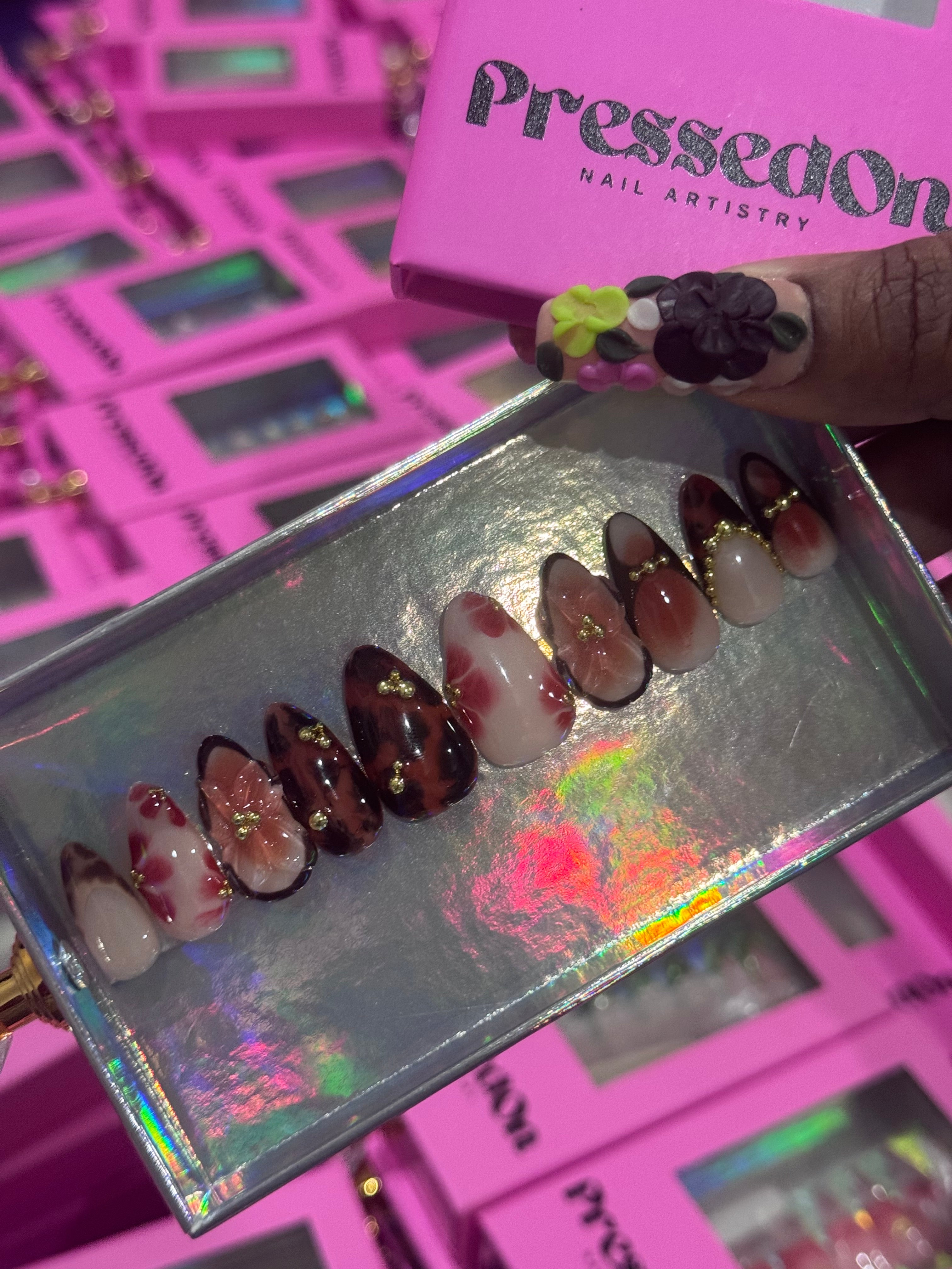 Cocoa Pebbles (short) Press-On Nails