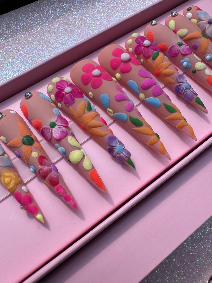 Image of Flowers Galore (Xtra LONG) Press-On Nails