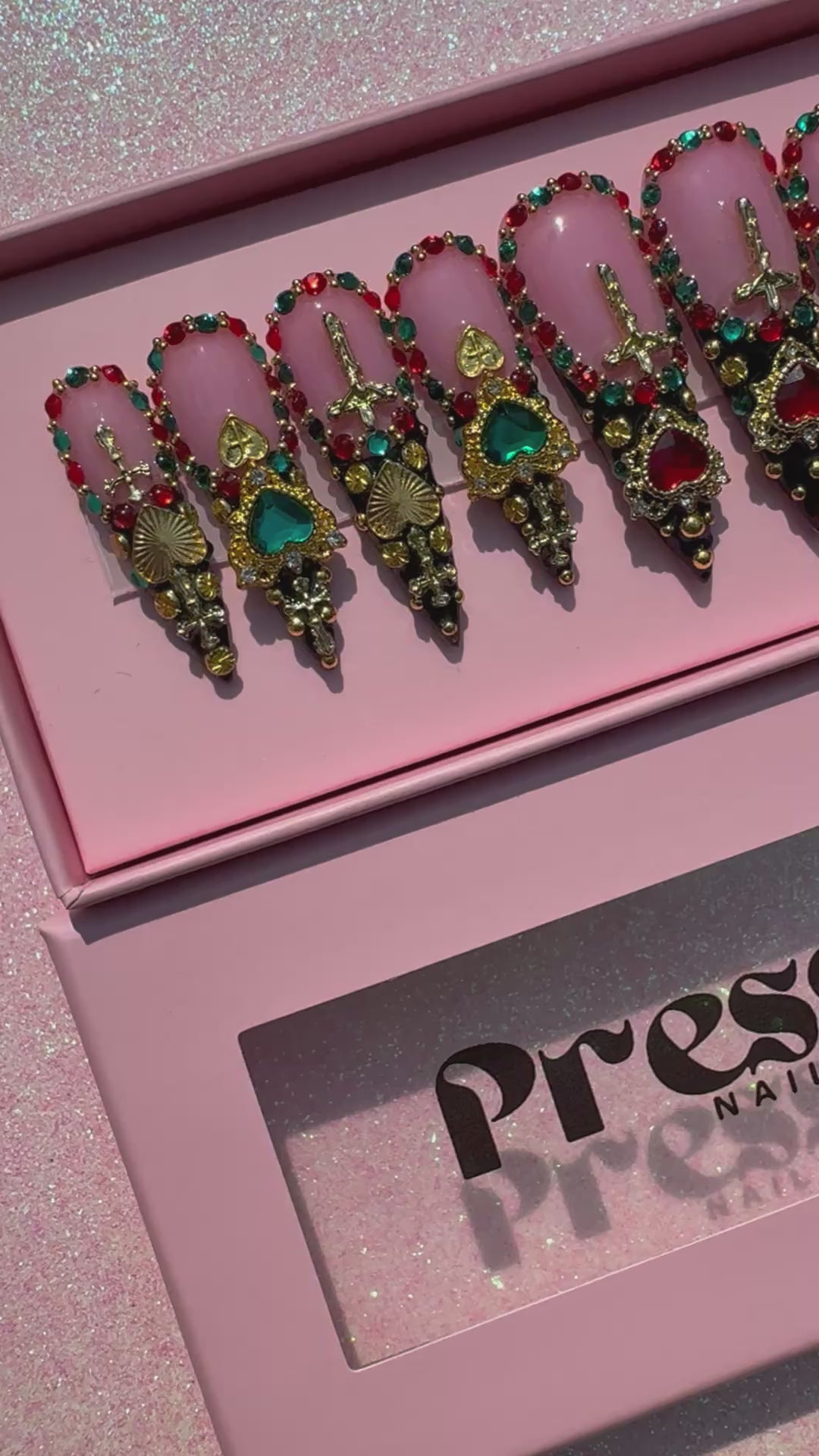 Blinged out Stilettos (Medium)
